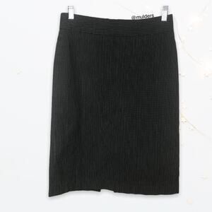 Gap Black, White, Brown Striped Pinstriped Straight Skirt